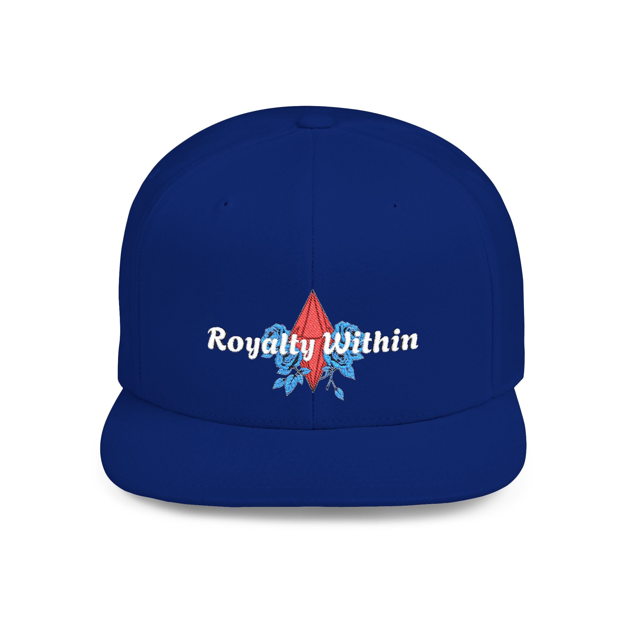 'Royalty Within' Embroidered Flat Bill Snapback Cap