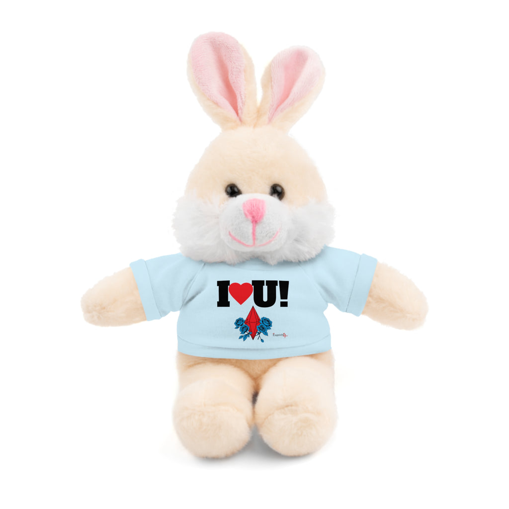 Plush Bear with Branded Tee – Red Diamond and Blue Roses Teddy