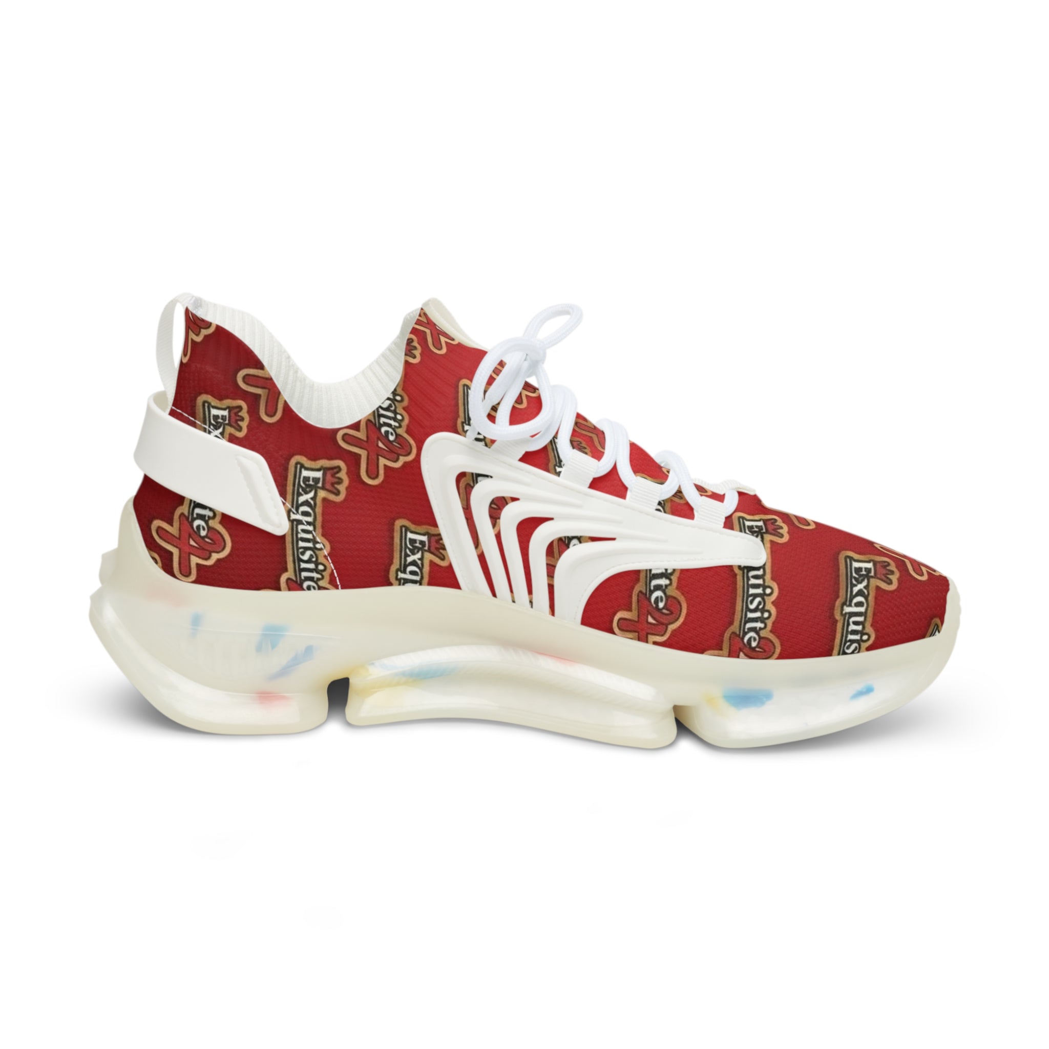 Red 'Exquisite 24' Logo Print Athletic Shoes