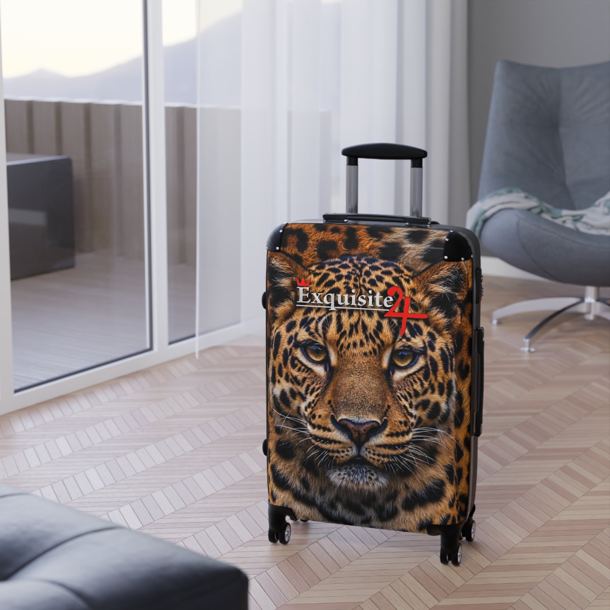 Leopard Face Carry-On Suitcase — Exquisite 24 Travel Luggage