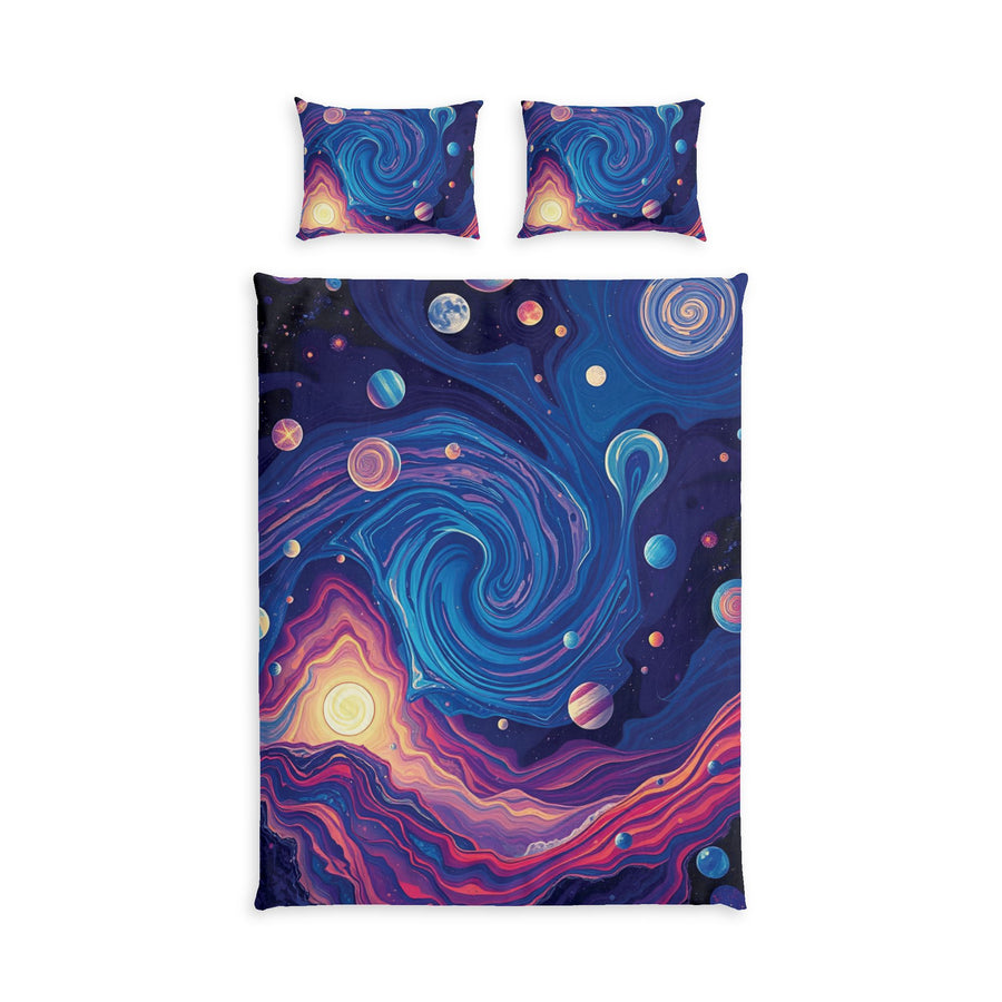 Galaxy Swirl Cotton Duvet Cover Set