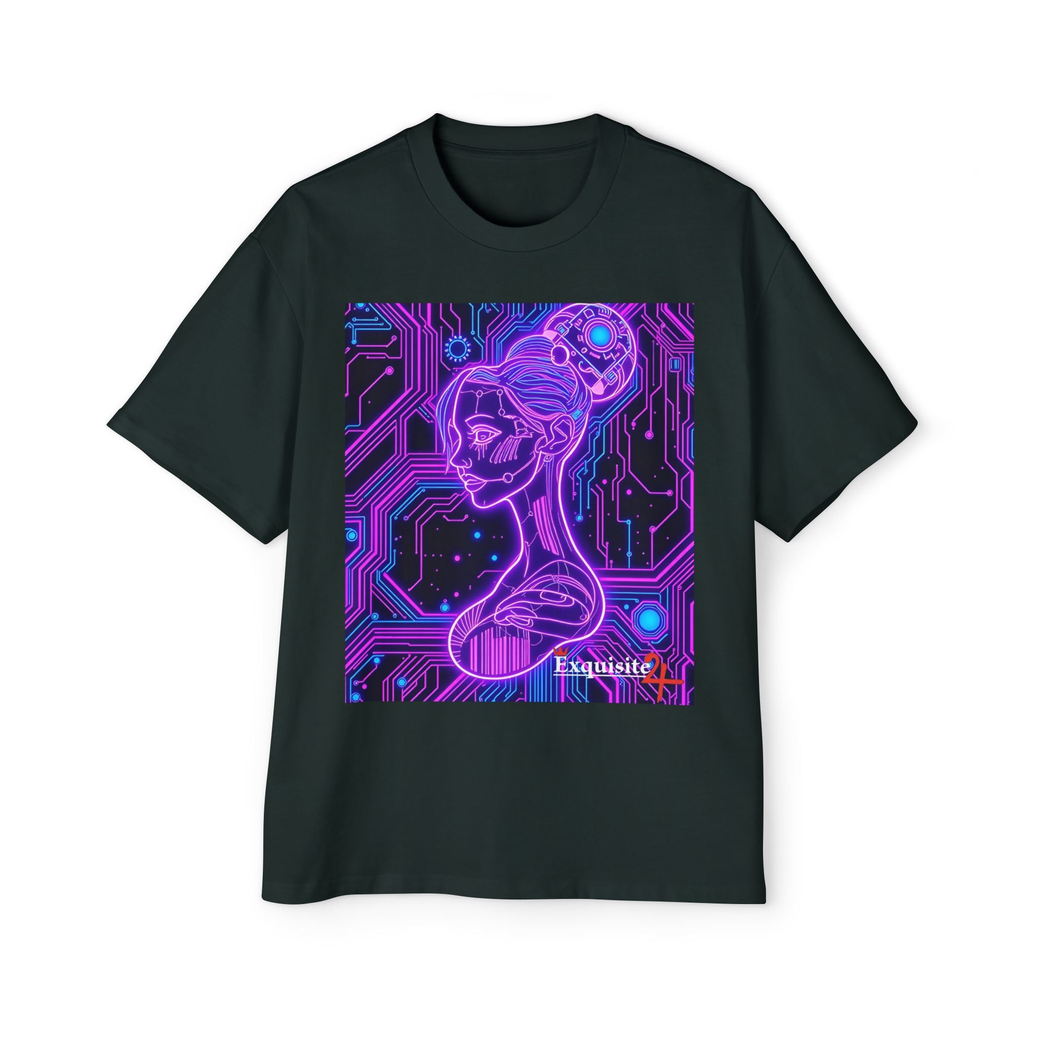 Cyberpunk Goddess Graphic Tee Oversized Men's T-Shirt