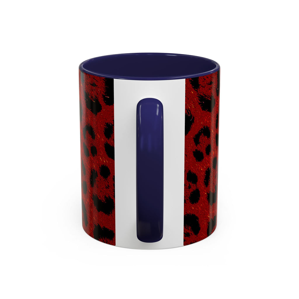 Red Leopard Print Accent Coffee Mug (11/15oz)