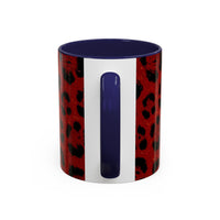 Red Leopard Print Accent Coffee Mug (11/15oz)