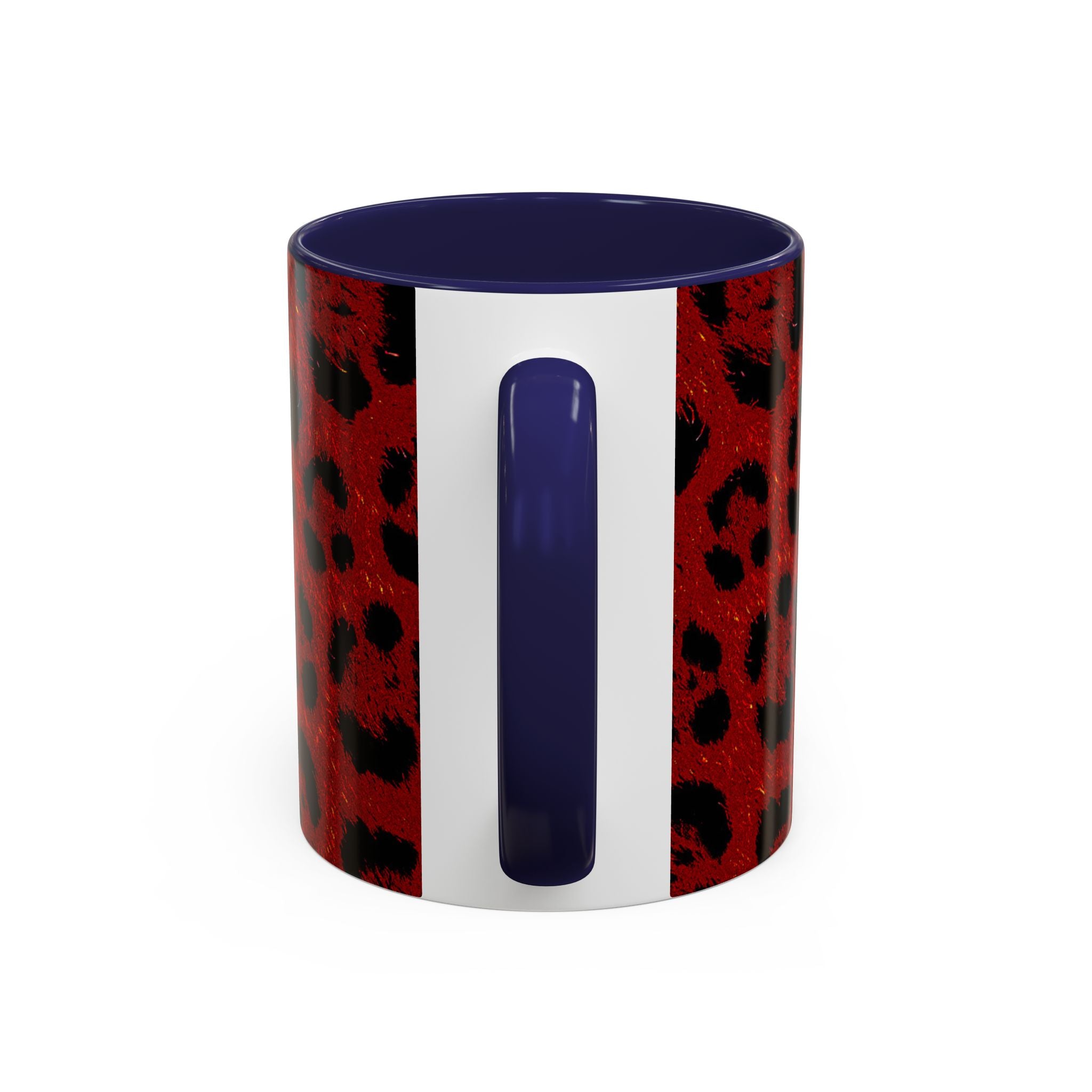 Red Leopard Print Accent Coffee Mug (11/15oz)