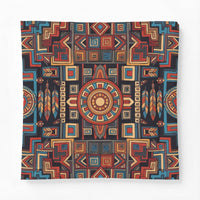 Boho Geometric Cotton Comforter – Tribal Sun Medallion Bedding