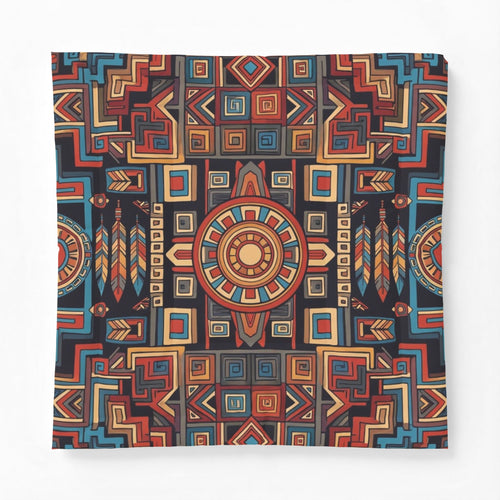 Boho Geometric Cotton Comforter – Tribal Sun Medallion Bedding