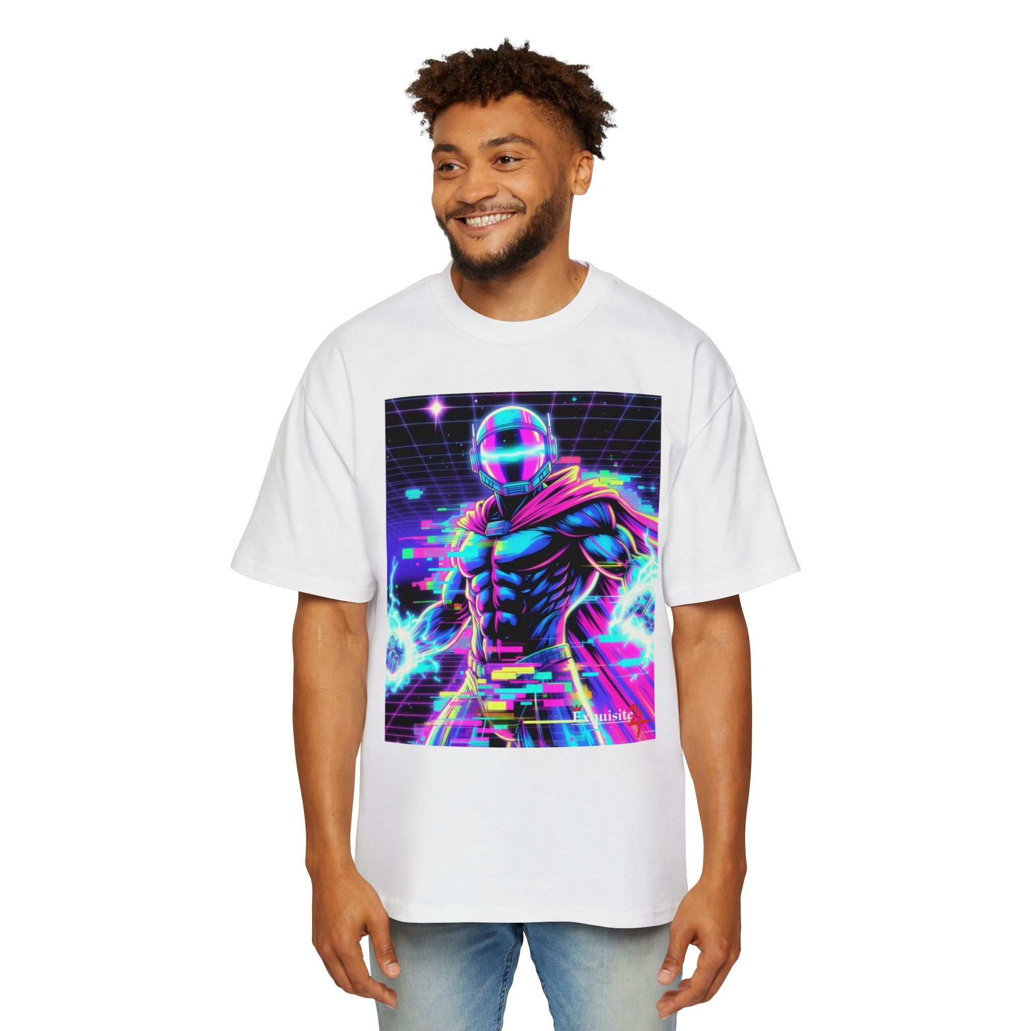 Graphic Tee — Retro Cyberhero Oversized Tee