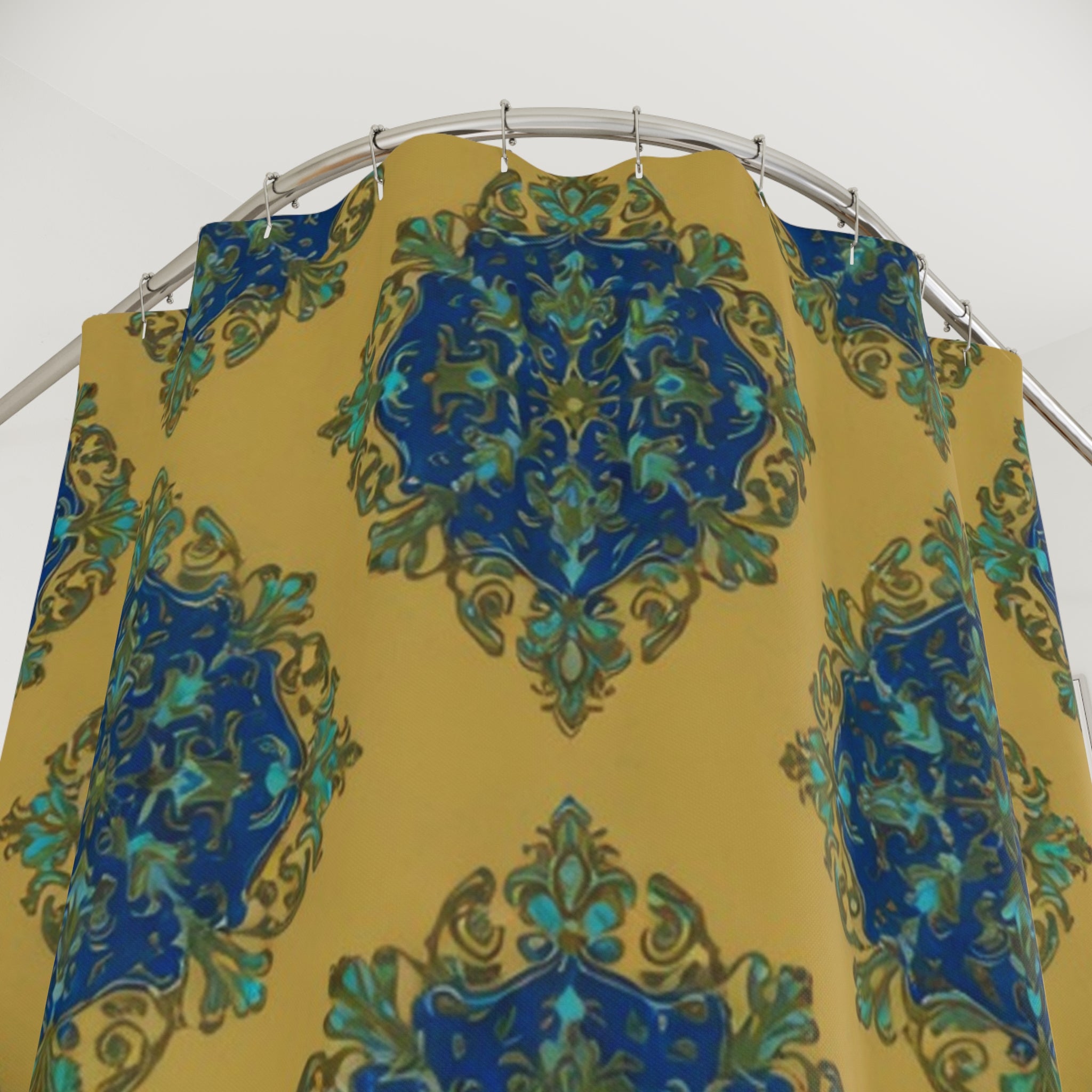 Bohemian Blue Medallion Shower Curtain