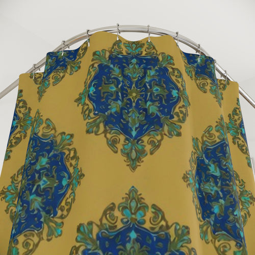 Bohemian Blue Medallion Shower Curtain