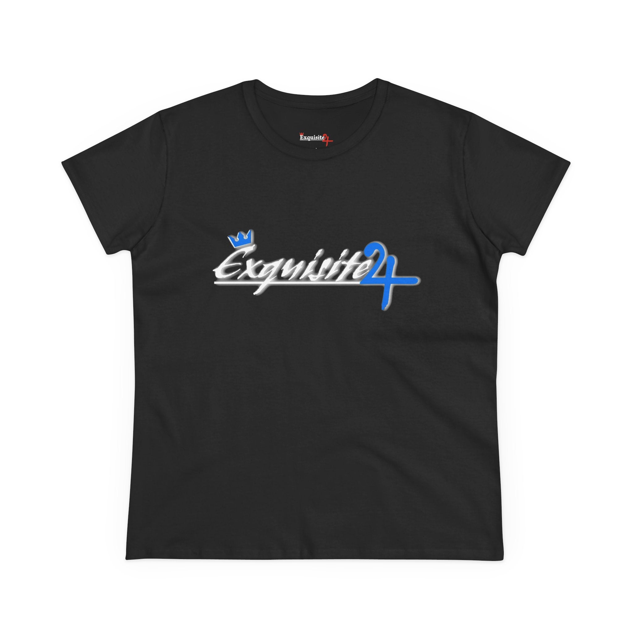 Cursive Exquisite 24 Blue Accent Logo Women's Graphic Tee
