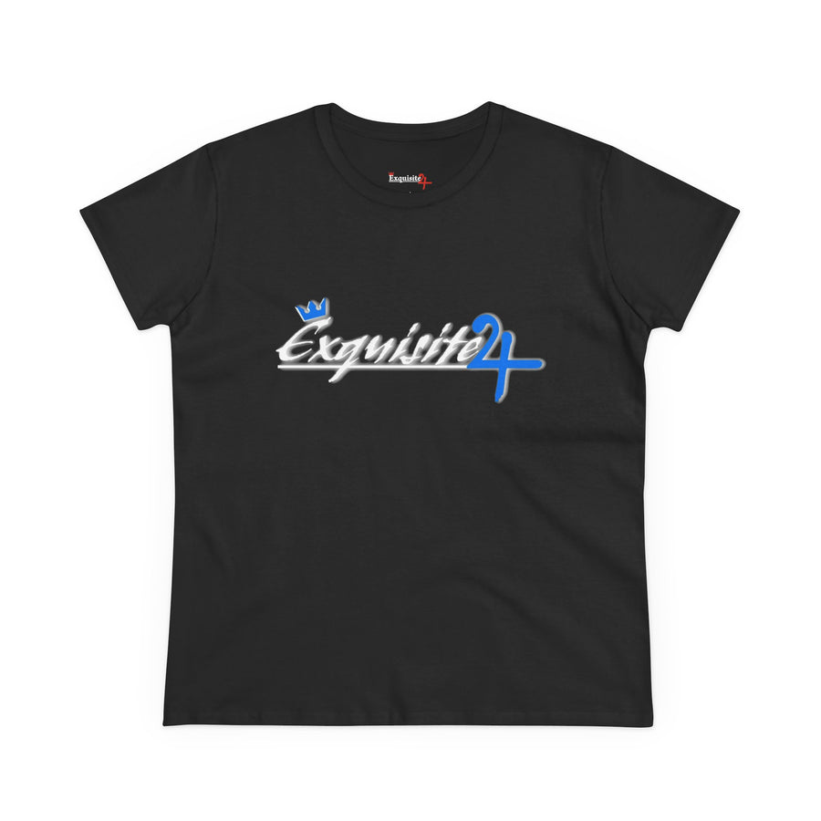 Cursive Exquisite 24 Blue Accent Logo Women's Graphic Tee