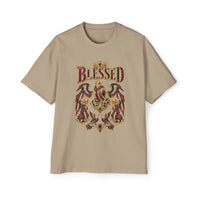 Paisley "BLESSED" Oversized Graphic Tee