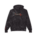 Tie-Dye Embroidered Hoodie - Exquisite 24 Black & Gold Patch