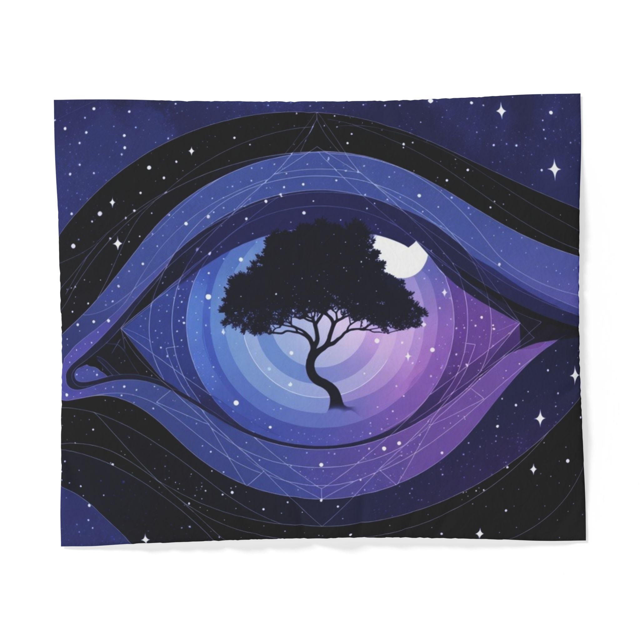 Nightscape Tree Duvet Cover — Cosmic Eye Cotton Bedding