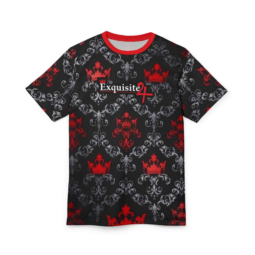 Exquisite 24 Red & Black Damask Tee