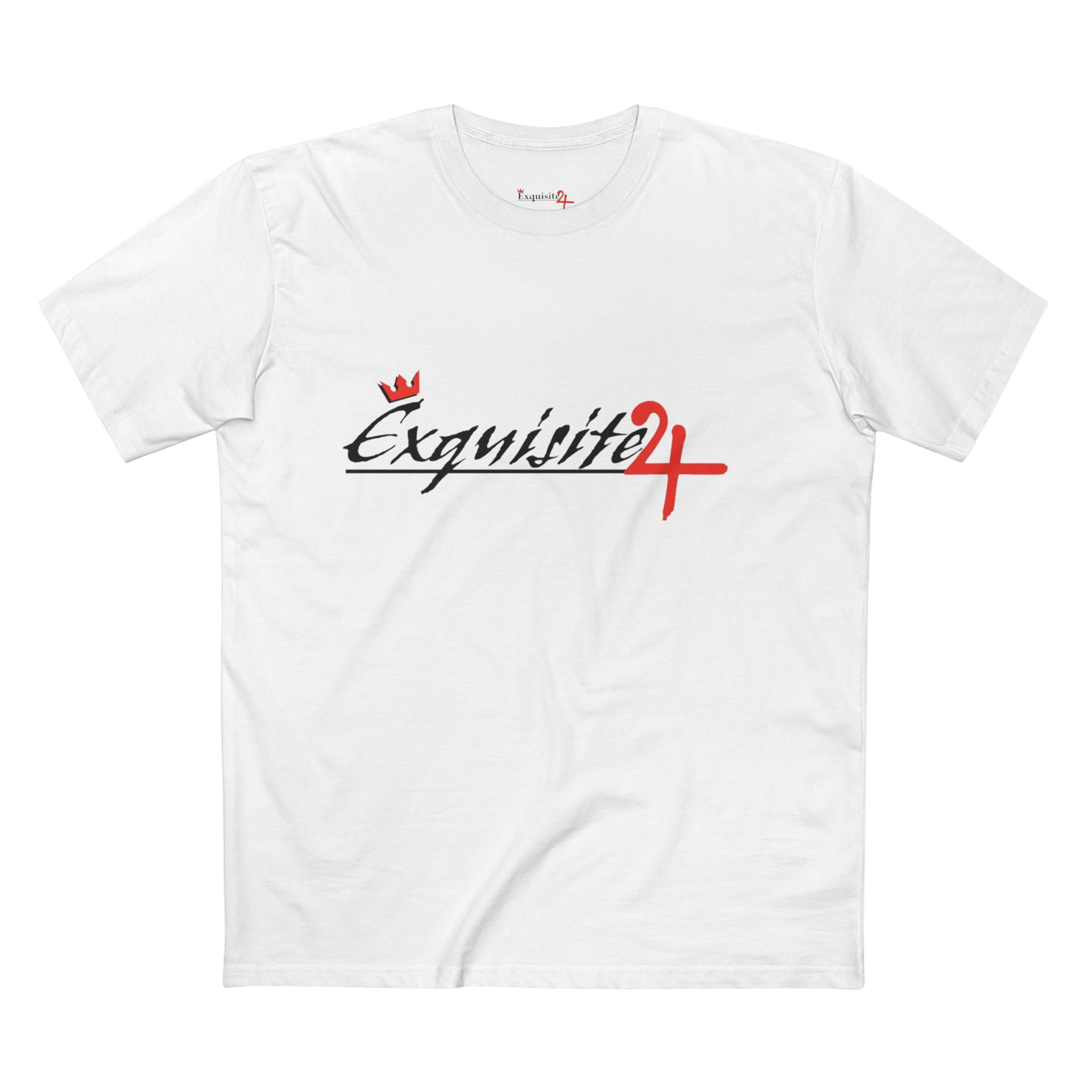 Cursive Exquisite 24 Red Accent Logo Graphic Tee