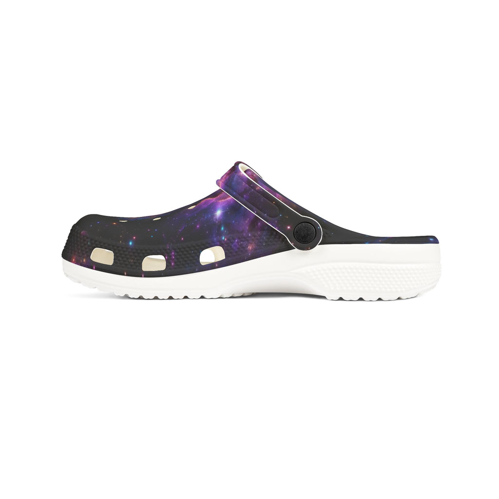Galaxy Print Clogs — EVA Foam Rubber Slip-On Shoes