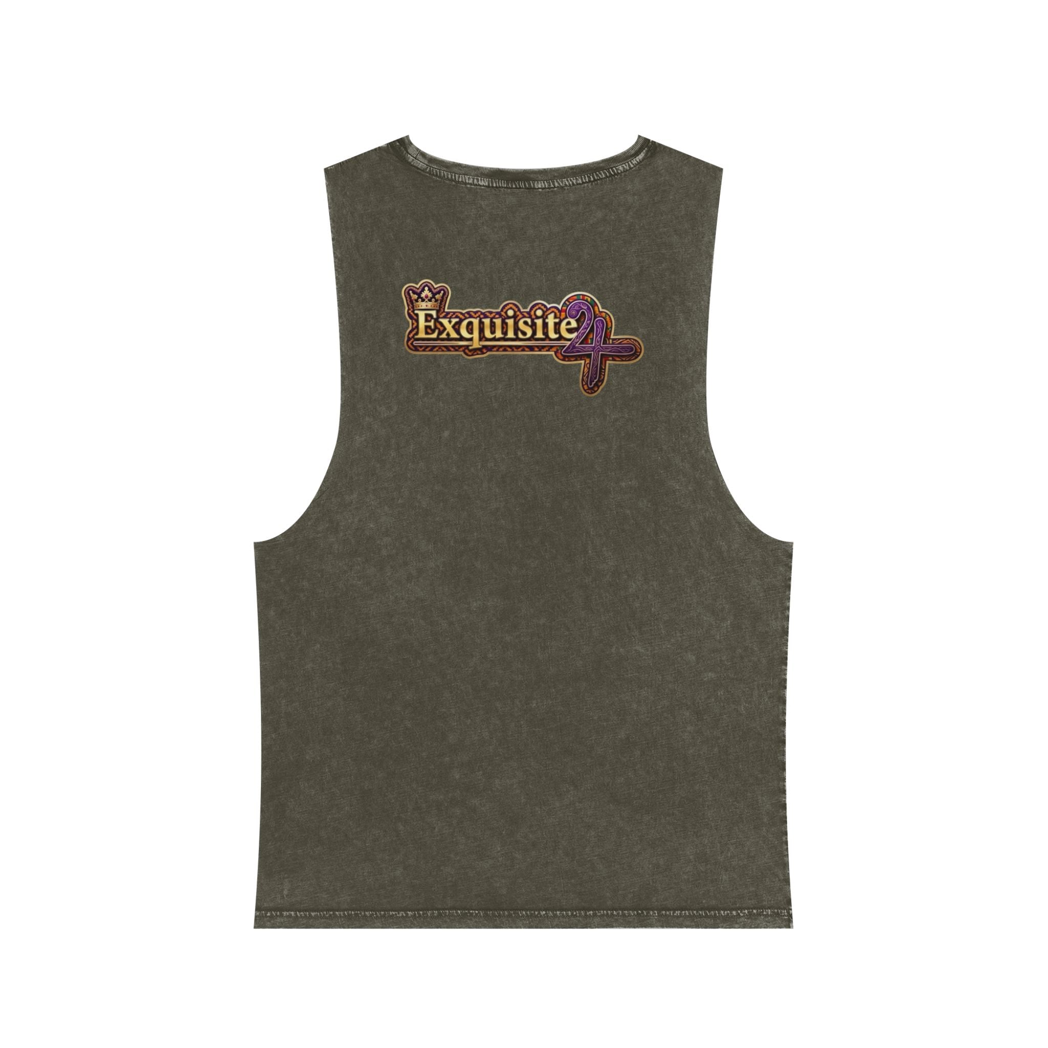 Stonewash Tank Top — Colorful 'Exquisite 24' Grillz Graphic