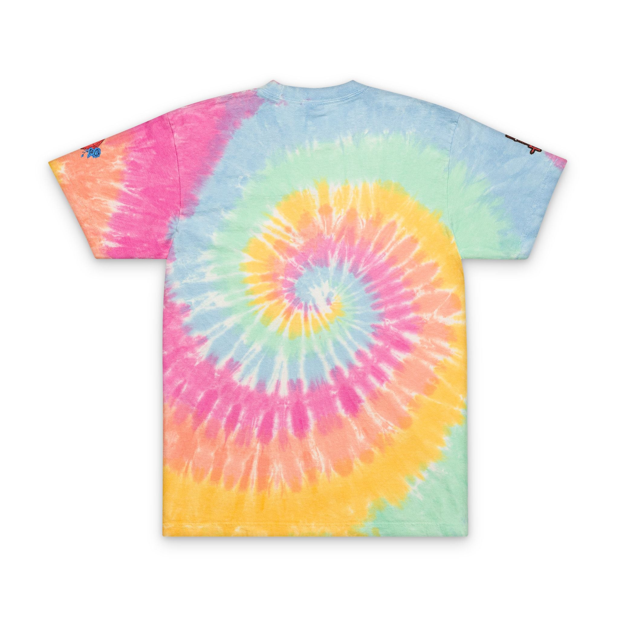 Tie-Dye Spiral 'Royal Within' Embroidered T-Shirt