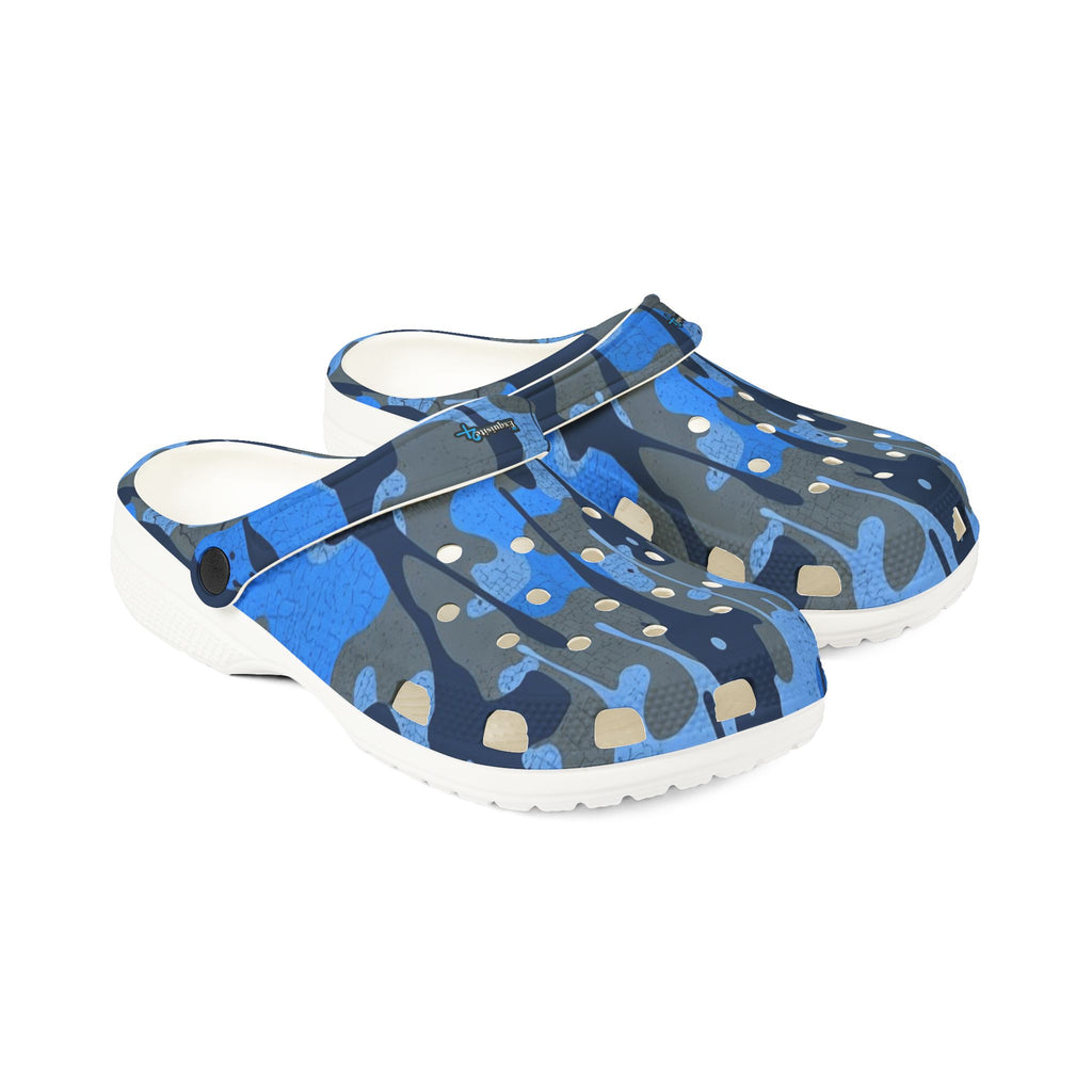 Blue Camo EVA Foam Clogs