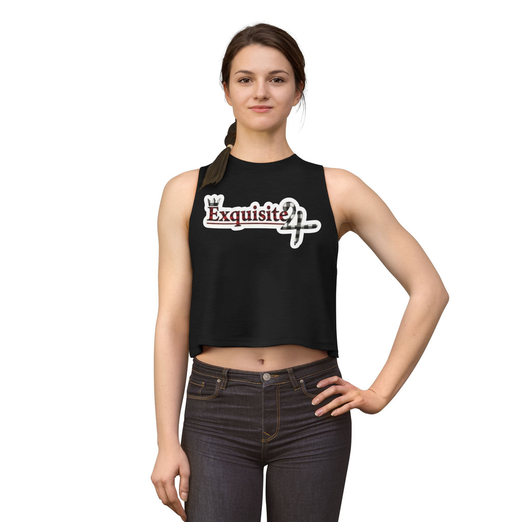 Exquisite 24 Crown Crop Top — Feminine Graphic Muscle Tank