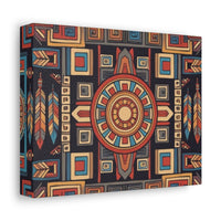 Southwestern Geometric Canvas Art — Tribal Mandala Wall Decor