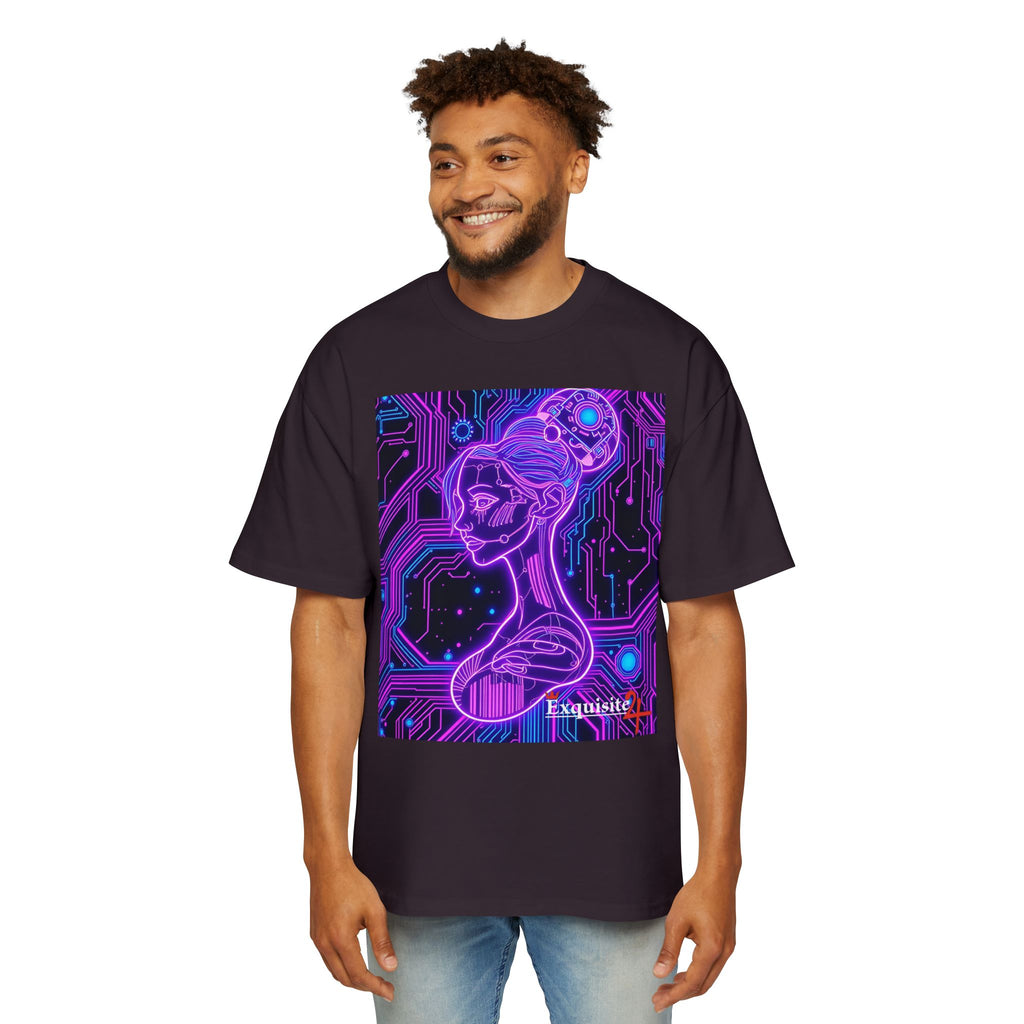 Cyberpunk Goddess Graphic Tee Oversized Men's T-Shirt