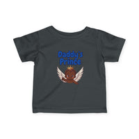 Infant Tee — "Daddy's Prince" Baby T‑Shirt with Crowned Angel Design