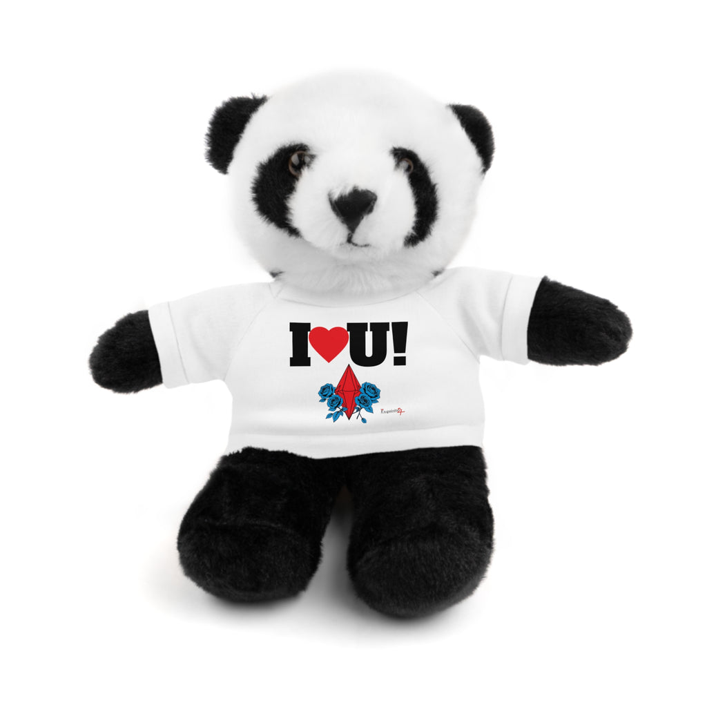 Plush Bear with Branded Tee – Red Diamond and Blue Roses Teddy