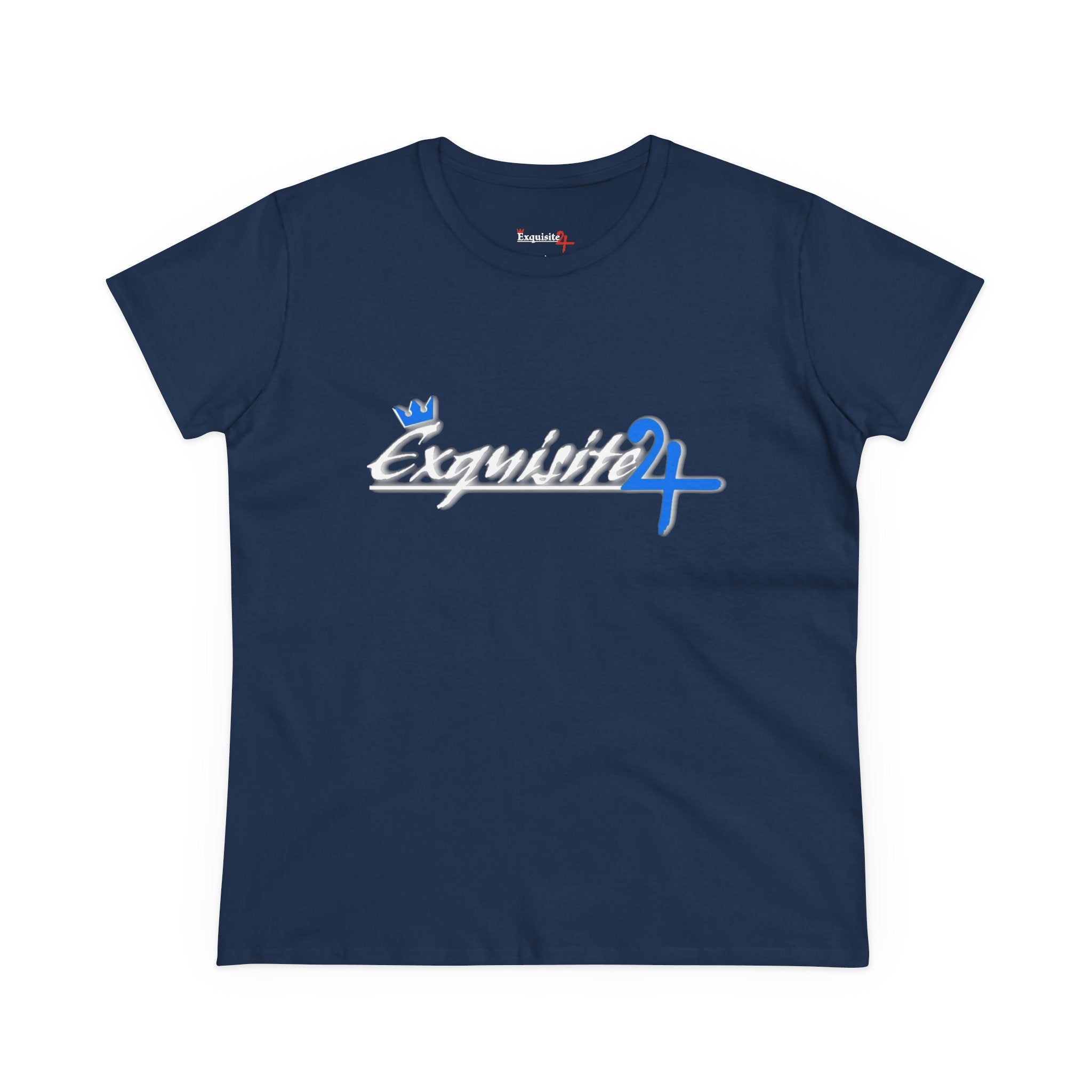Cursive Exquisite 24 Blue Accent Logo Women's Graphic Tee
