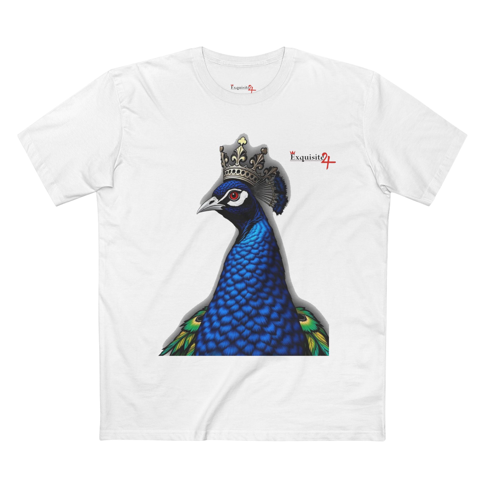 Crowned Blue Peacock Graphic Tee