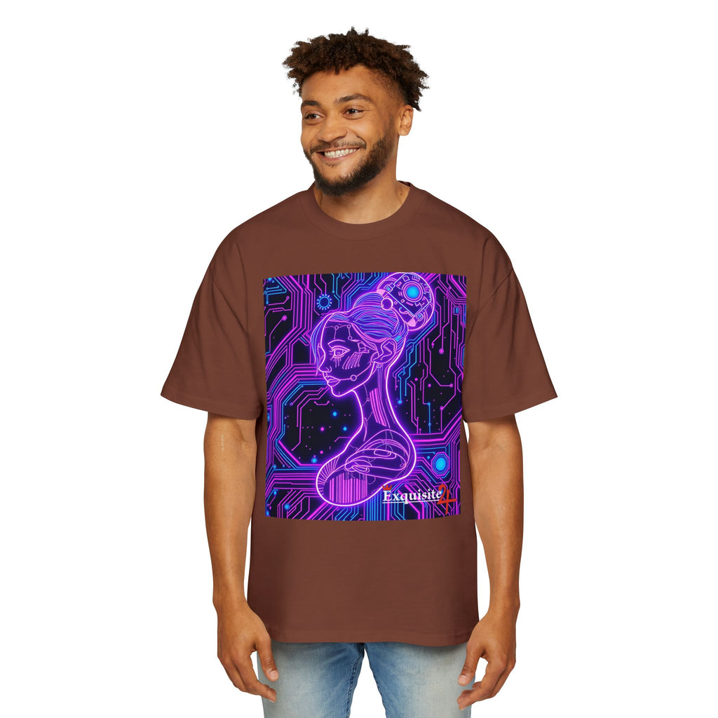 Cyberpunk Goddess Graphic Tee Oversized Men's T-Shirt