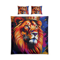 Regal Lion Crown Cotton Duvet Cover Set
