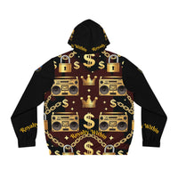 Gold Chain & Boombox Zip Hoodie