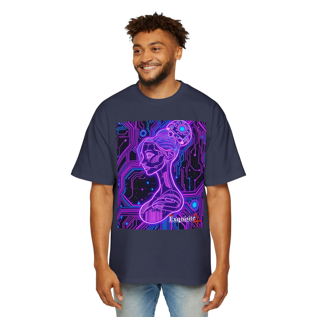 Cyberpunk Goddess Graphic Tee Oversized Men's T-Shirt