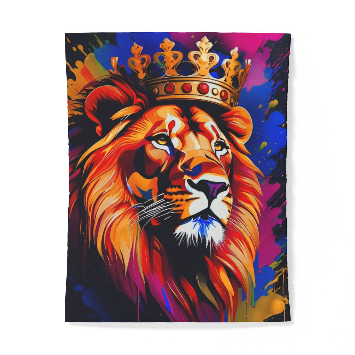 Regal Lion Crown Cotton Duvet Cover