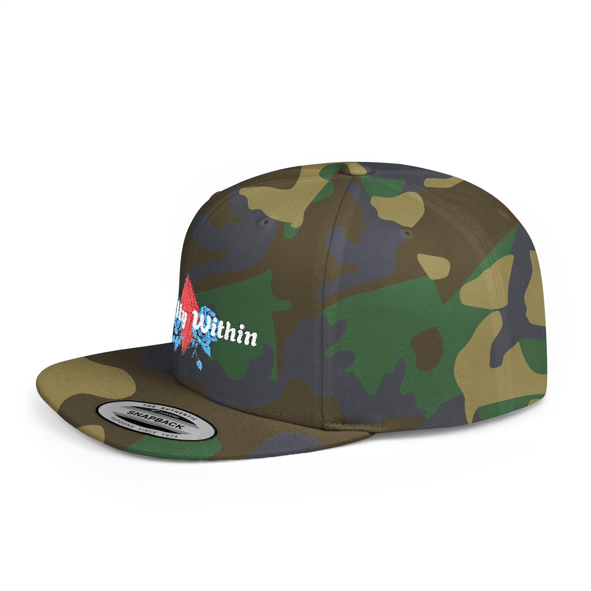 'Royalty Within' Embroidered Flat Bill Snapback Cap