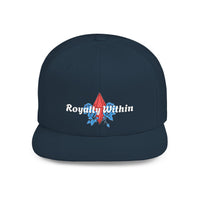 'Royalty Within' Embroidered Flat Bill Snapback Cap