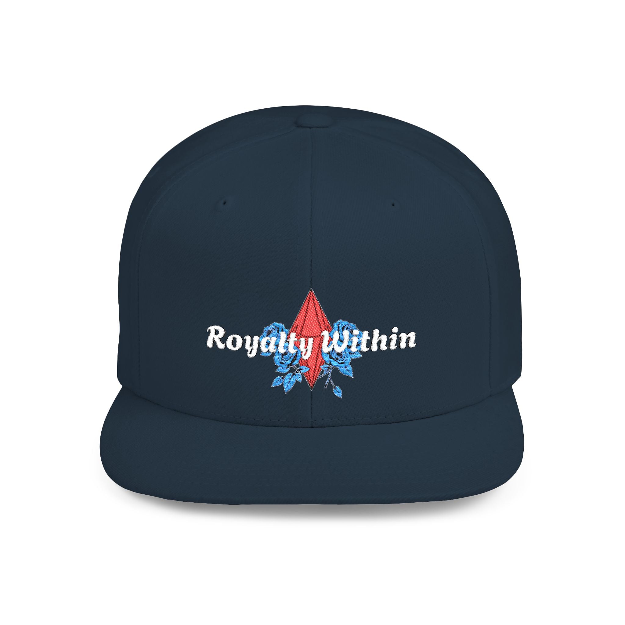 'Royalty Within' Embroidered Flat Bill Snapback Cap