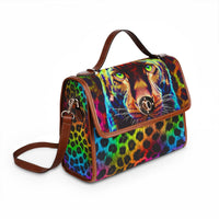 Rainbow Leopard Waterproof Tote Bag