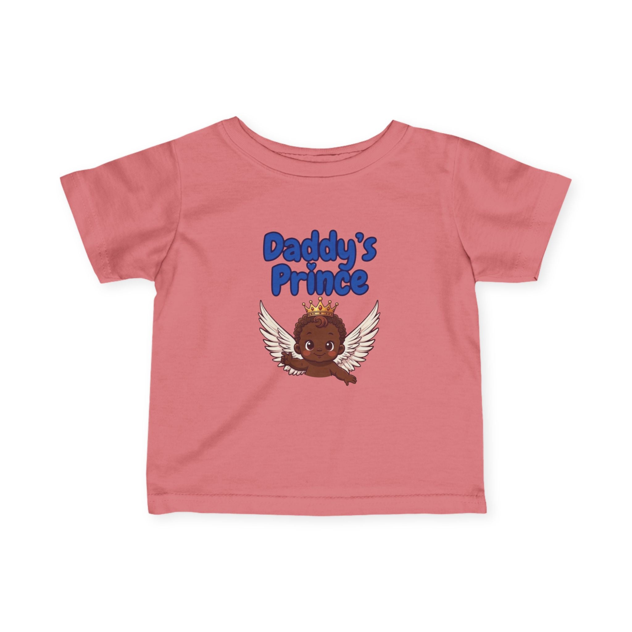 Infant Tee — "Daddy's Prince" Baby T‑Shirt with Crowned Angel Design