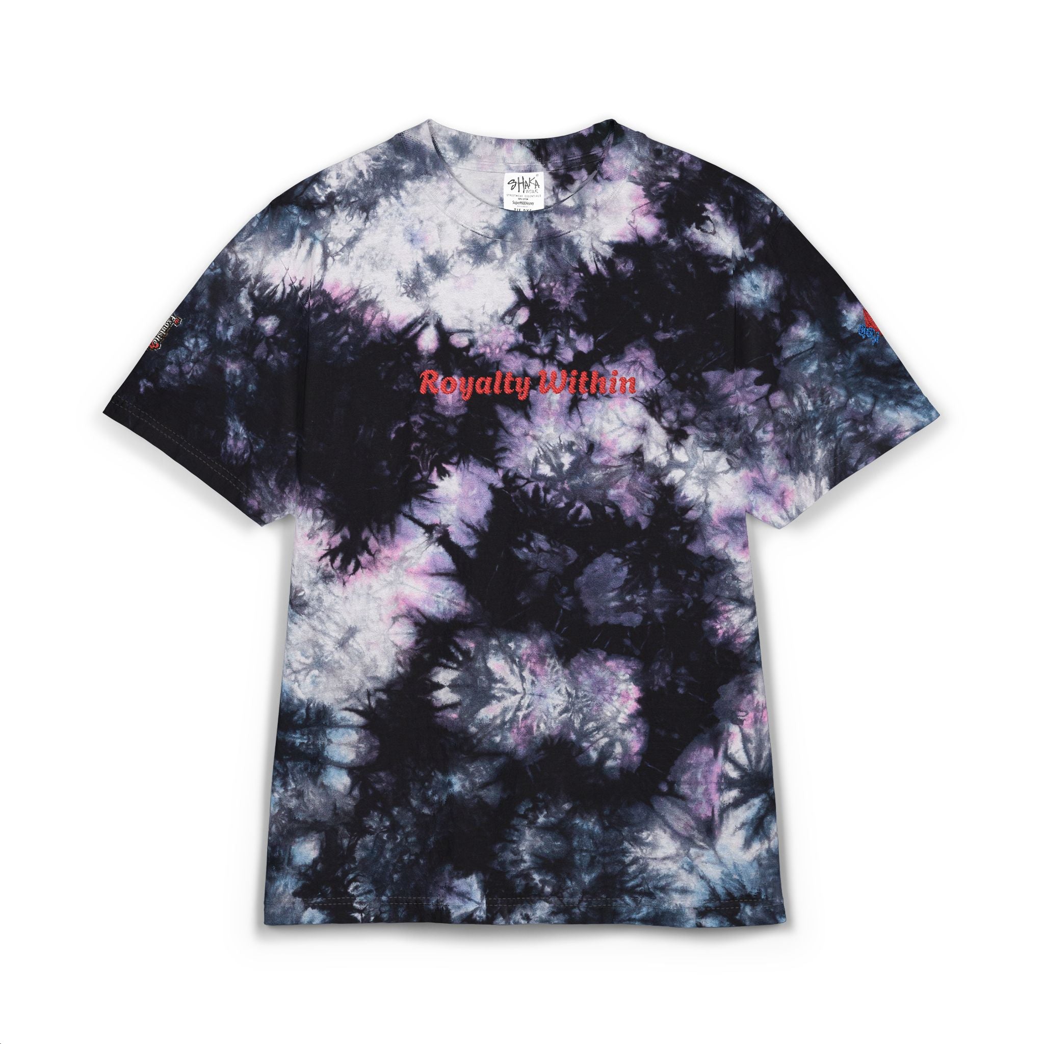 Tie-Dye Spiral 'Royal Within' Embroidered T-Shirt