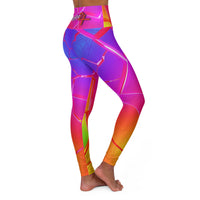 High-Waisted Yoga Leggings — Exquisite 24 Vibrant Gradient Activewear