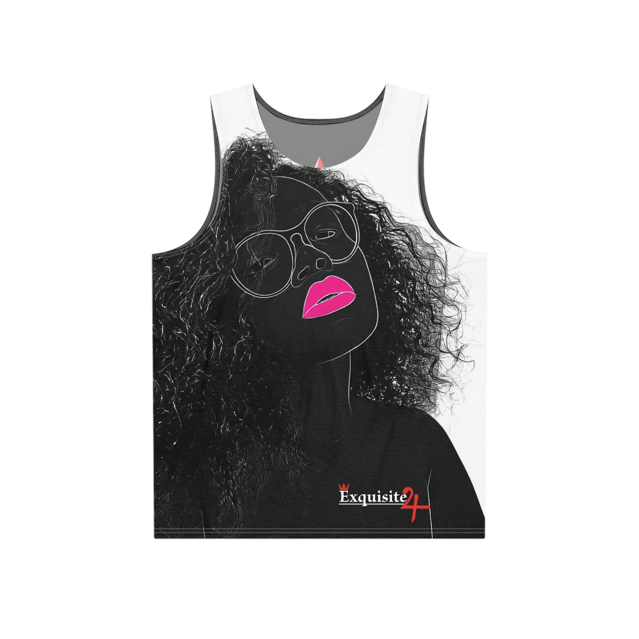 Men's Tank Top — Red Crystal & Blue Roses Graphic Tank