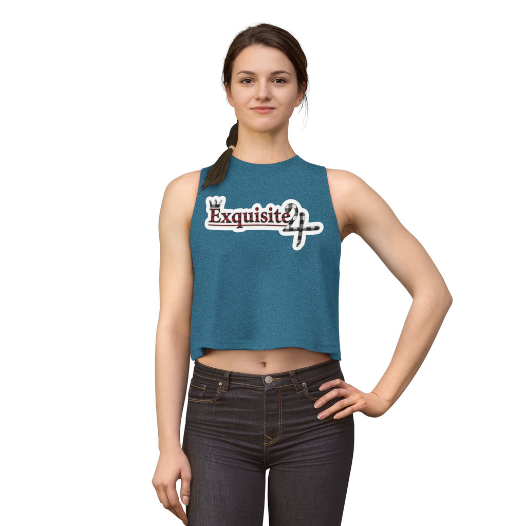 Exquisite 24 Crown Crop Top — Feminine Graphic Muscle Tank