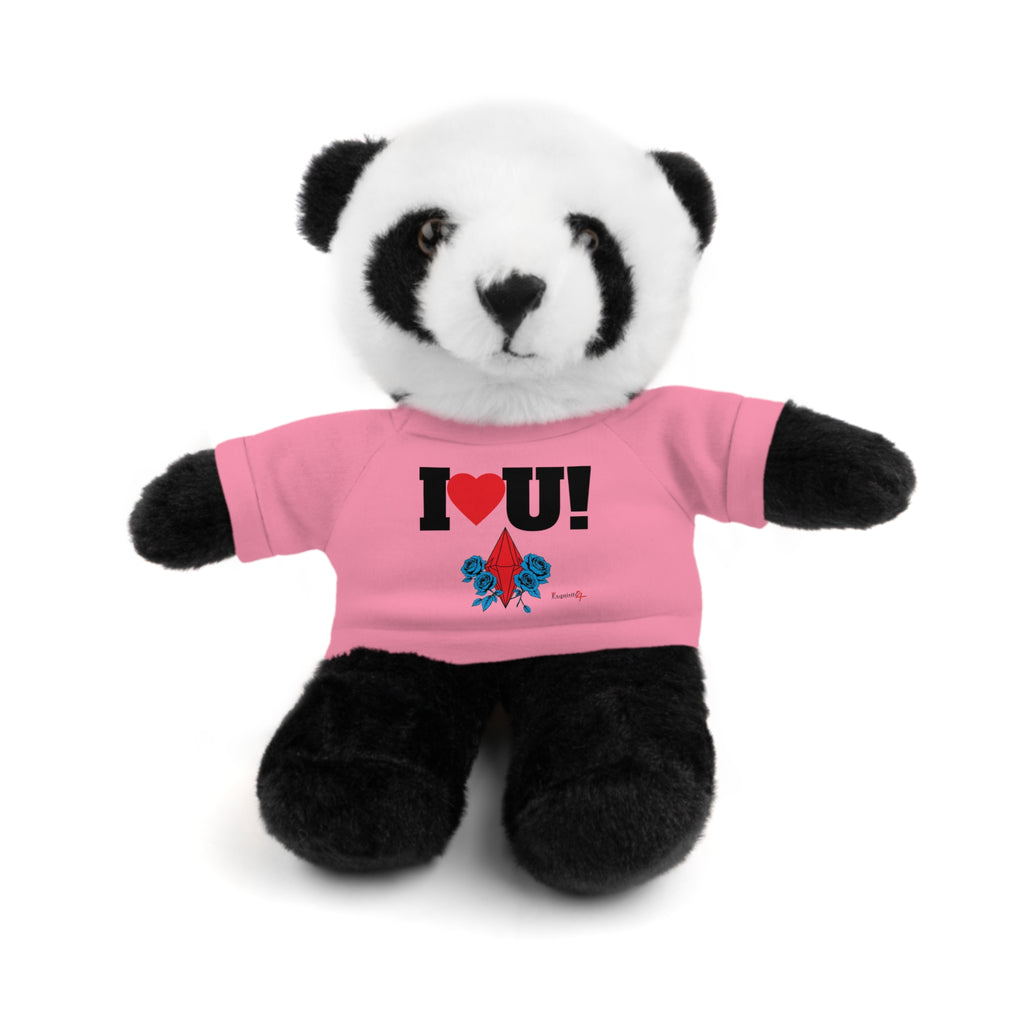 Plush Bear with Branded Tee – Red Diamond and Blue Roses Teddy