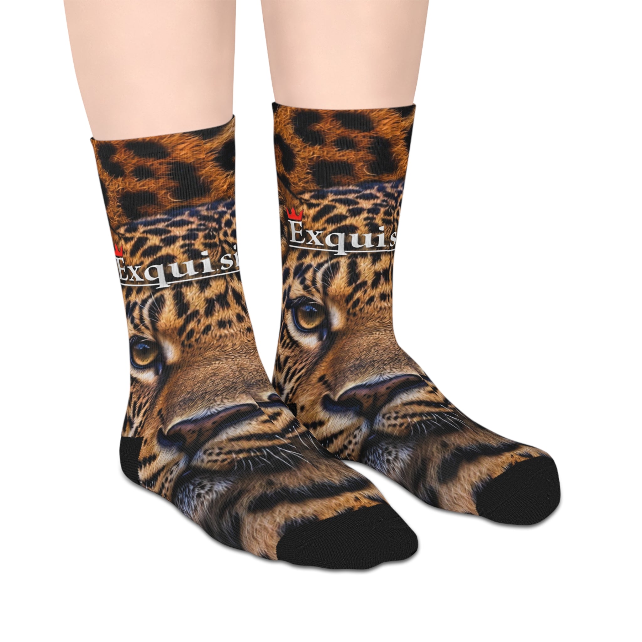 Exquisite 24 Leopard Print Mid-Length Socks