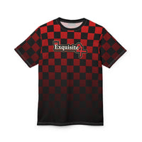 Exquisite 24 Red & Black Checkerboard Tee