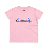 Cursive Exquisite 24 Blue Accent Logo Women's Graphic Tee
